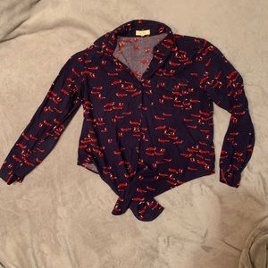 Button Down Fox Top 🦊